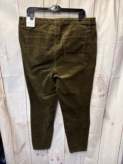 Talbots Women's Size 16 Green Corduroy Jegging Pants