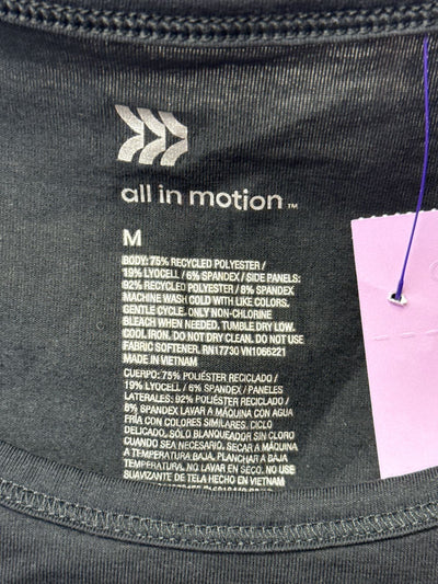 All in Motion Women's Size M Black Short Sleeve Top