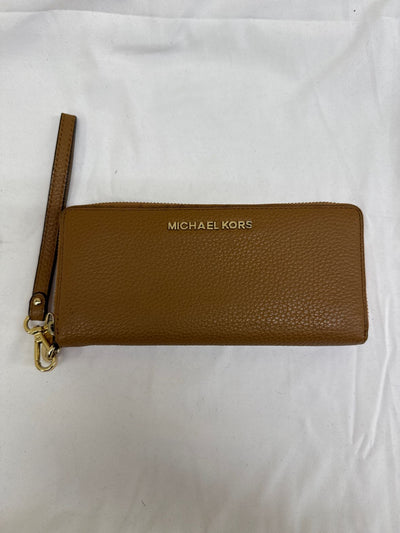Michael Kors Brown Leather Wristlet