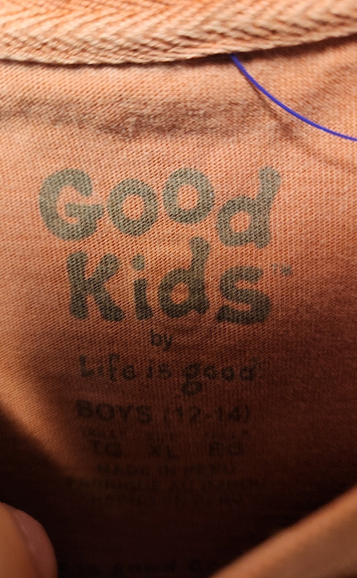 Life Is Good Boy's Size 12/14 Orange Shirt