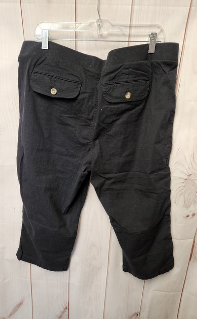 Sonoma Women's Size XL Black Capris