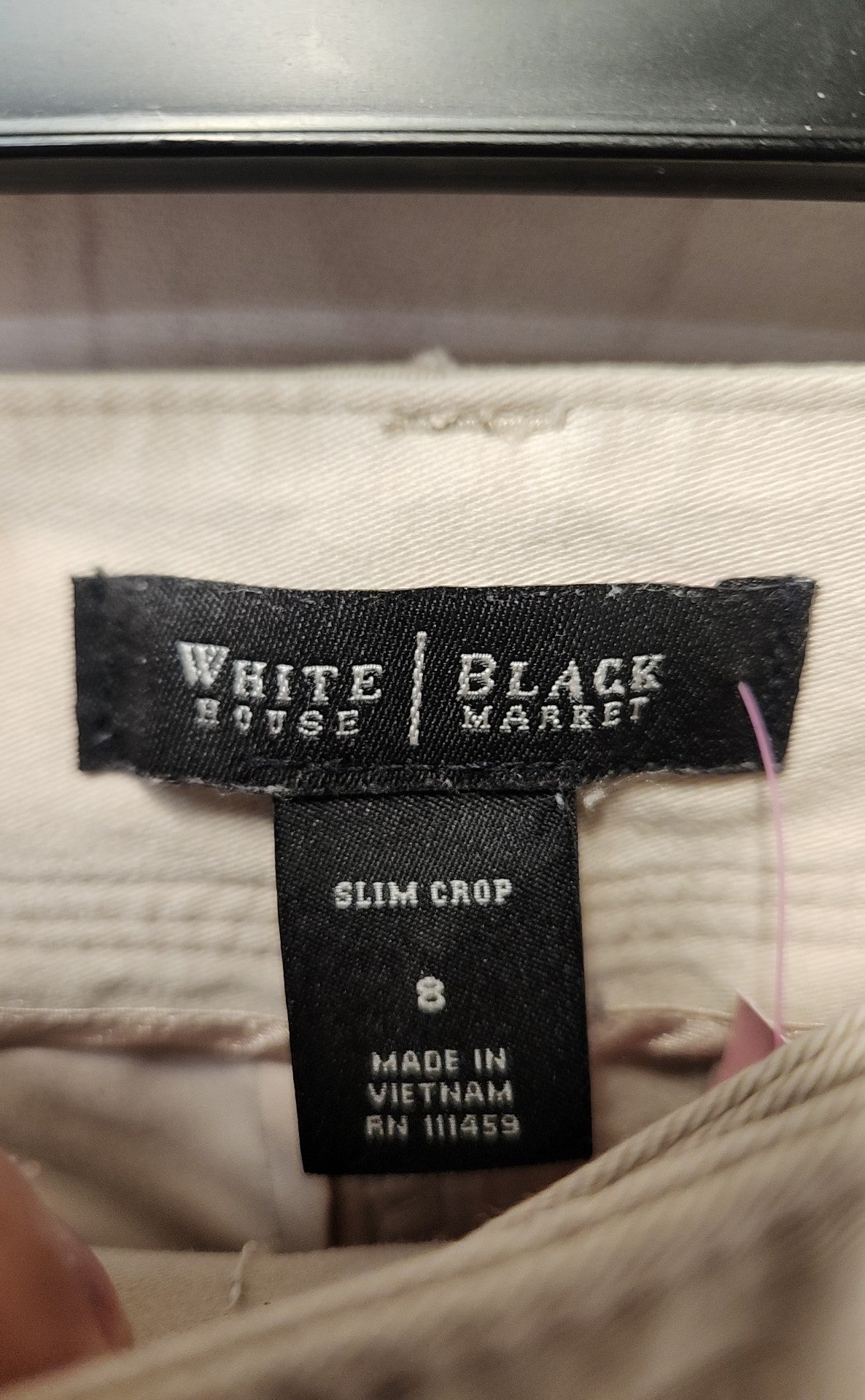 White House Black Market Women's Size 8 Beige Pants Slim Crop