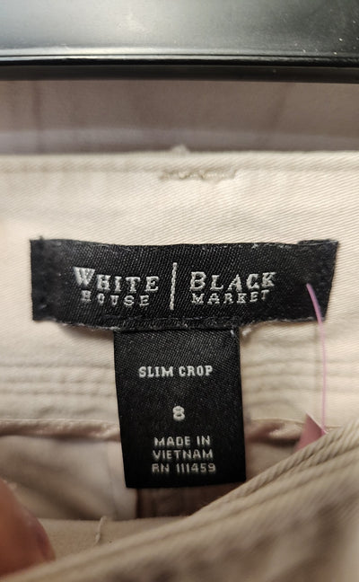 White House Black Market Women's Size 8 Beige Pants Slim Crop