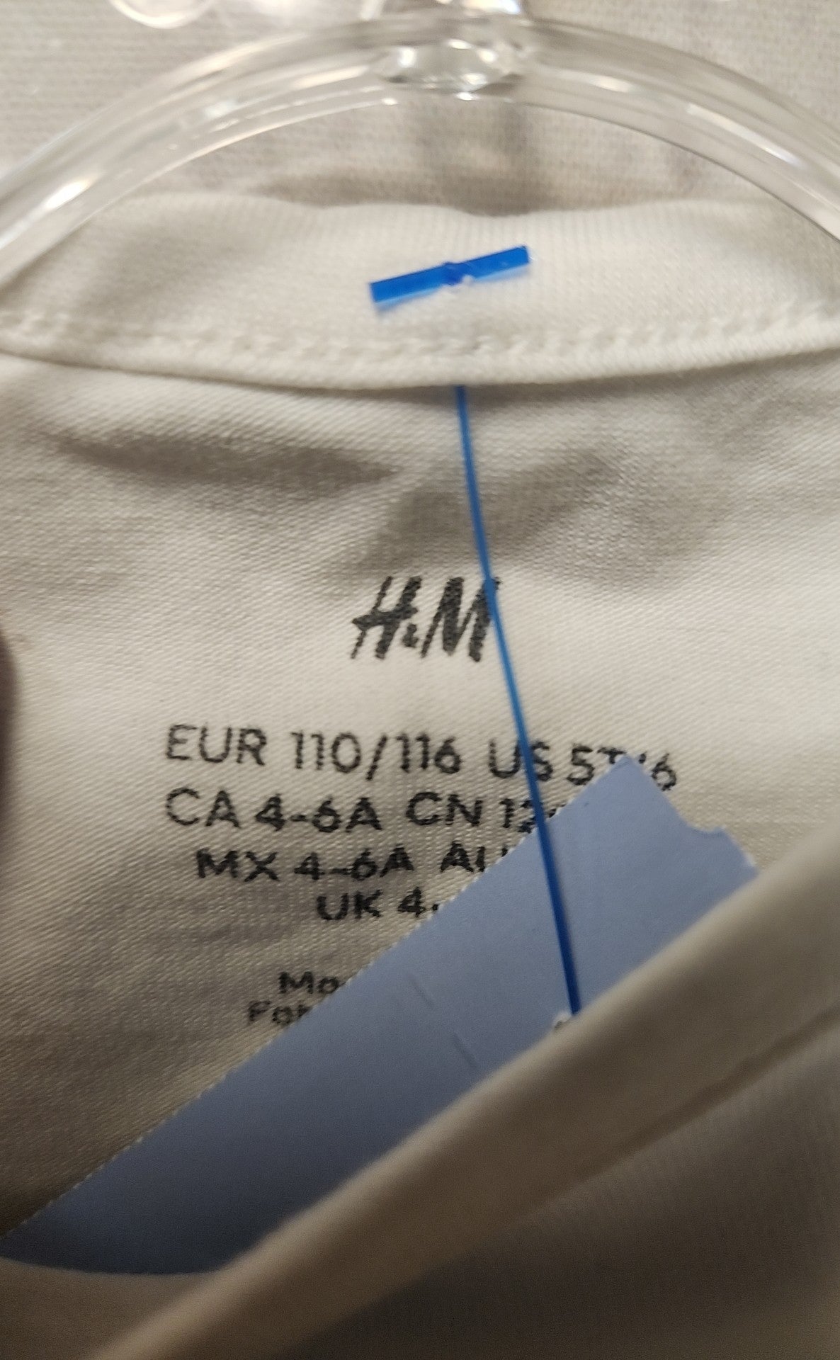 H&M Girl's Size 5/6 White Shirt