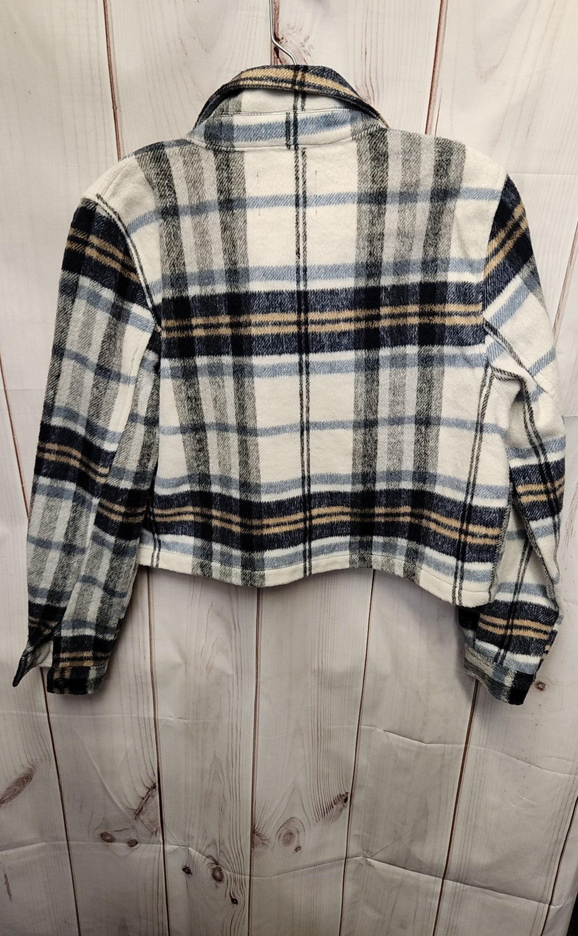 Ashley by 26 International Women's Size 8 White & Blue Plaid Jacket