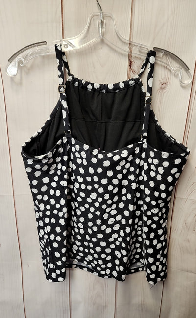 Island Escape Women's Size 14 Black Swim Top