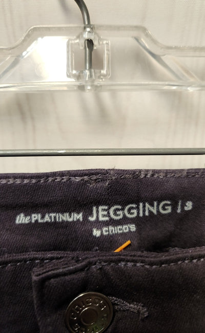 Chico's Women's Size 3 = US 16 Purple Pants The Platinum Jegging