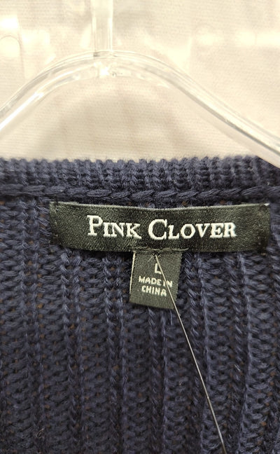 Pink Clover Women's Size L Navy Cardigan