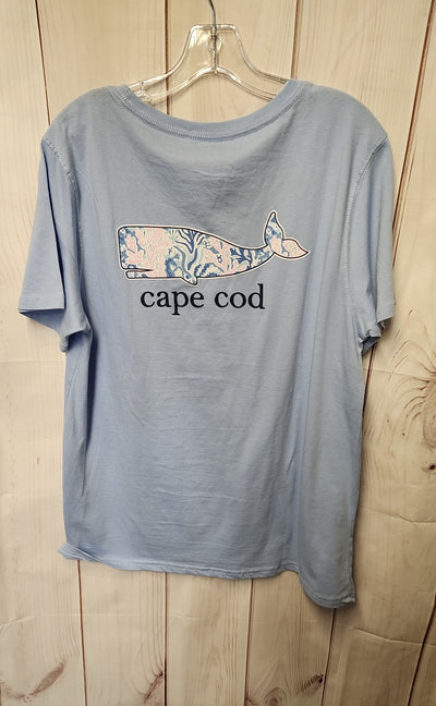 Cuffy's Women's Size XL Blue Short Sleeve Top