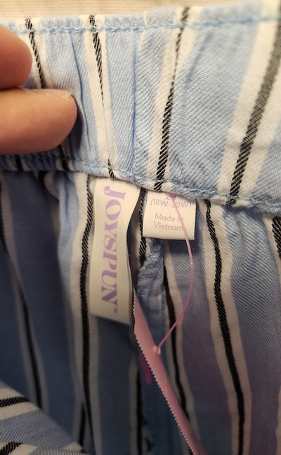 Joyspun Women's Size 2X Light Blue PJ Bottoms