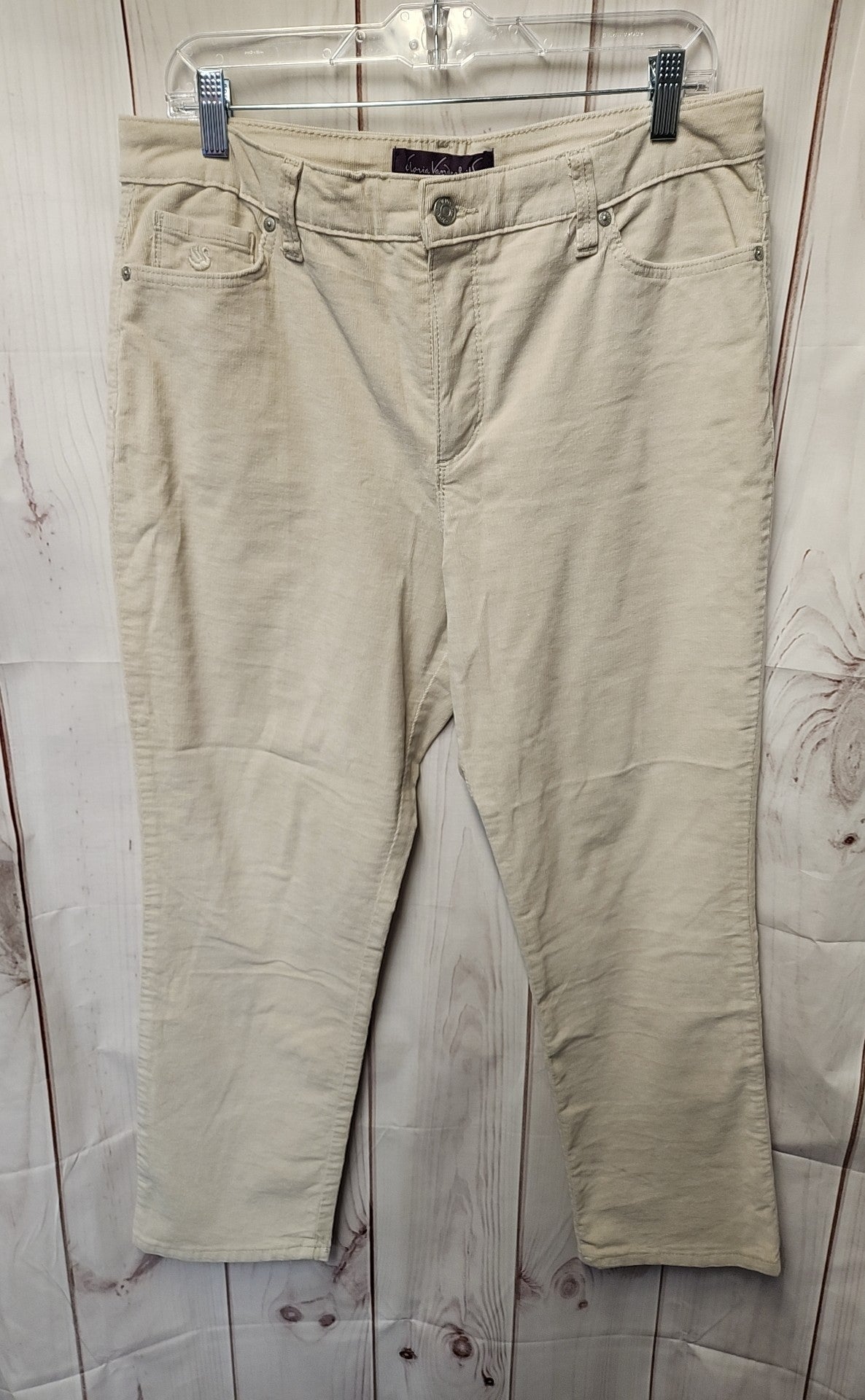 Gloria Vanderbilt Women's Size 14 Beige Corduroy Pants