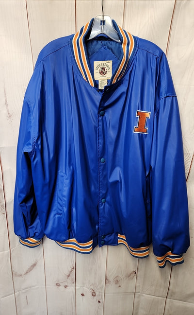 Steve & Barry's Men's Size XXXL Blue University of Illinois Jacket Cheif Varsity