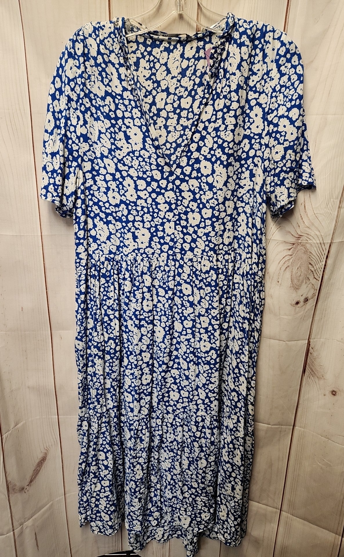 Zara Women's Size M Blue & White Floral Dress