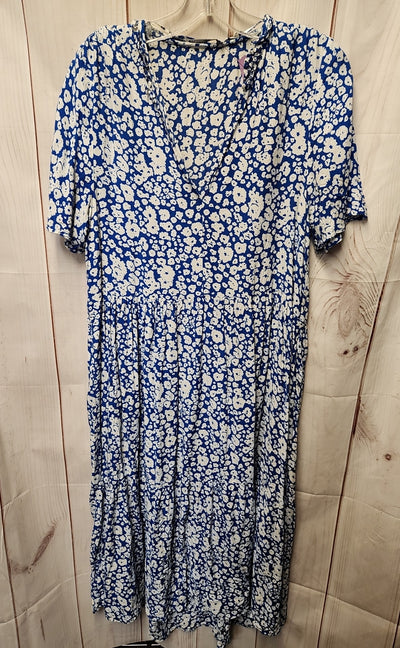 Zara Women's Size M Blue & White Floral Dress