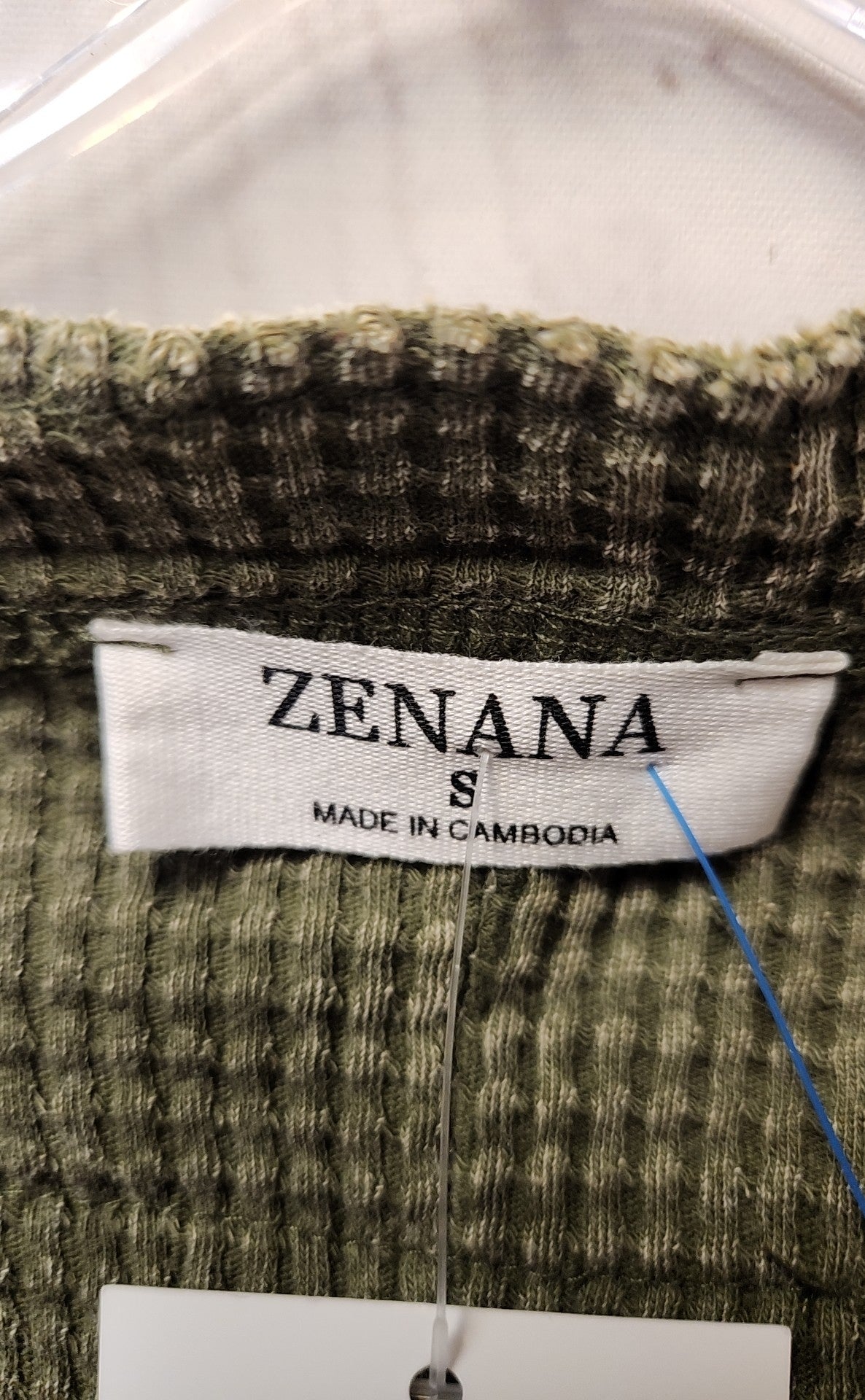 Zenana Women's Size S Green Long Sleeve Top