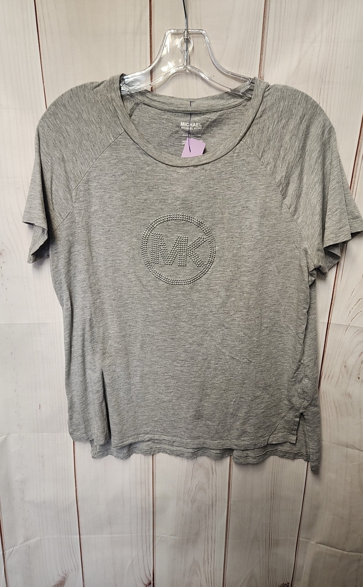 Michael Kors Women's Size L Gray Short Sleeve Top