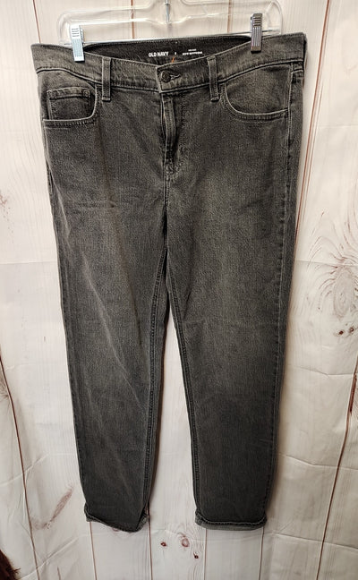 Old Navy Women's Size 29 (7-8) Black Jeans Mid Rise Wow Boyfriend