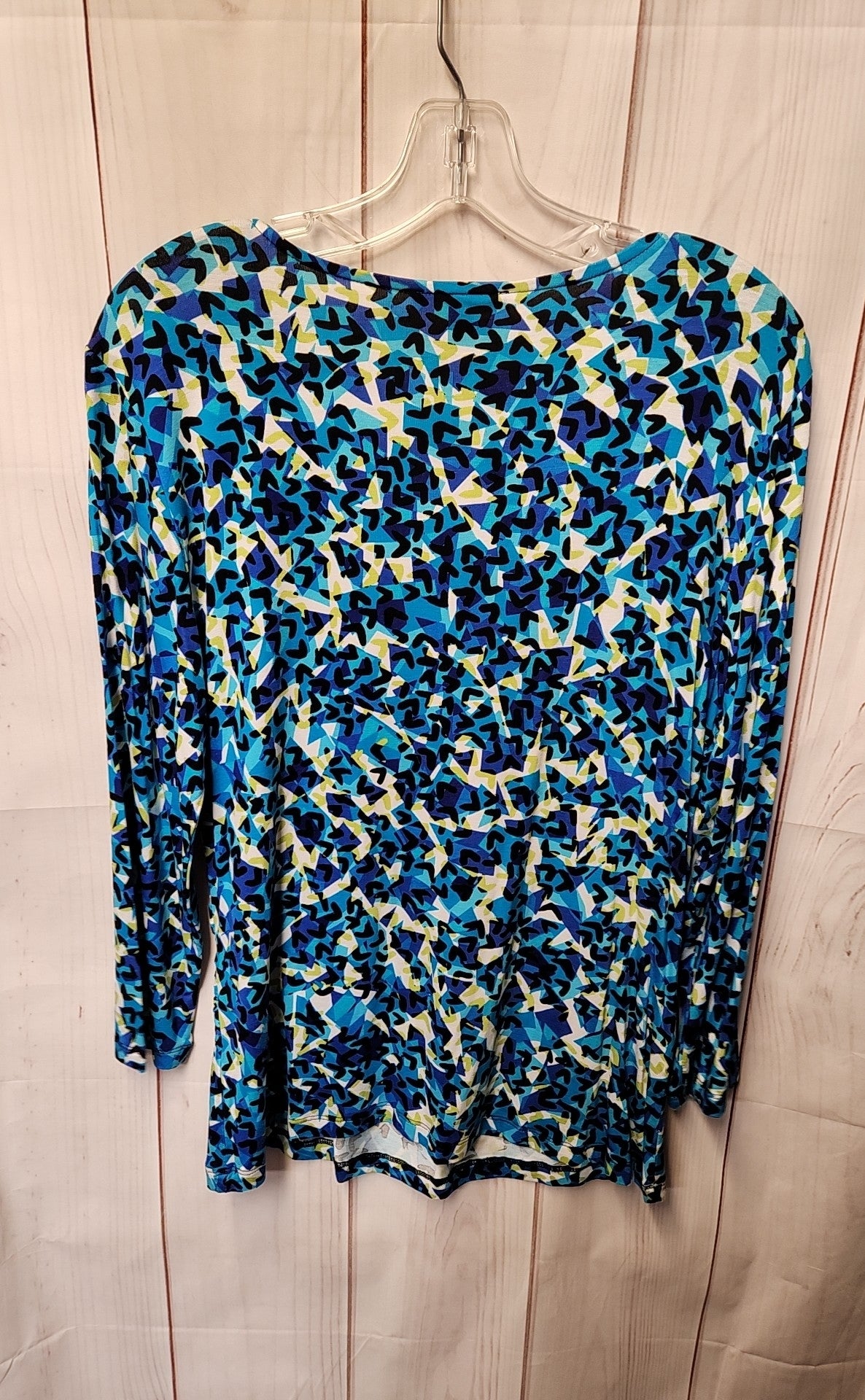 NWT Cable & Gauge Women's Size XL Blue 3/4 Sleeve Top