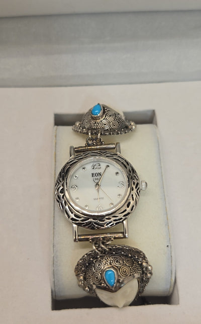 NIB Eon 1962 Swiss Movement Stainless Steel Toggle Closure Watch