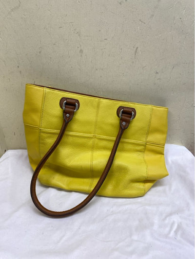 Tignanello Yellow Leather Purse Bag