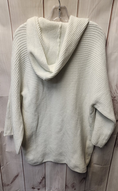 Old Navy Women's Size L White Hooded Sweater
