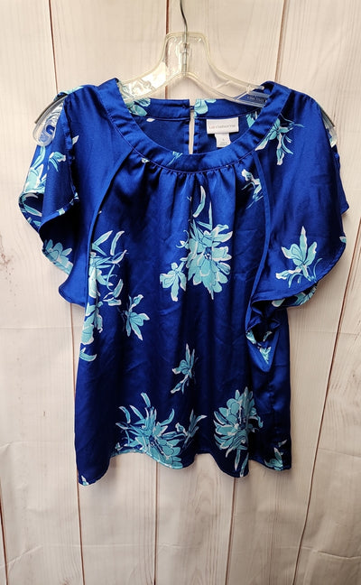 Liz Claiborne Women's Size S Blue Floral Sleeveless Top