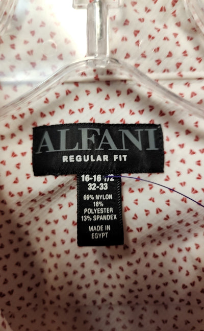 Alfani Men's Size L White & Red Shirt