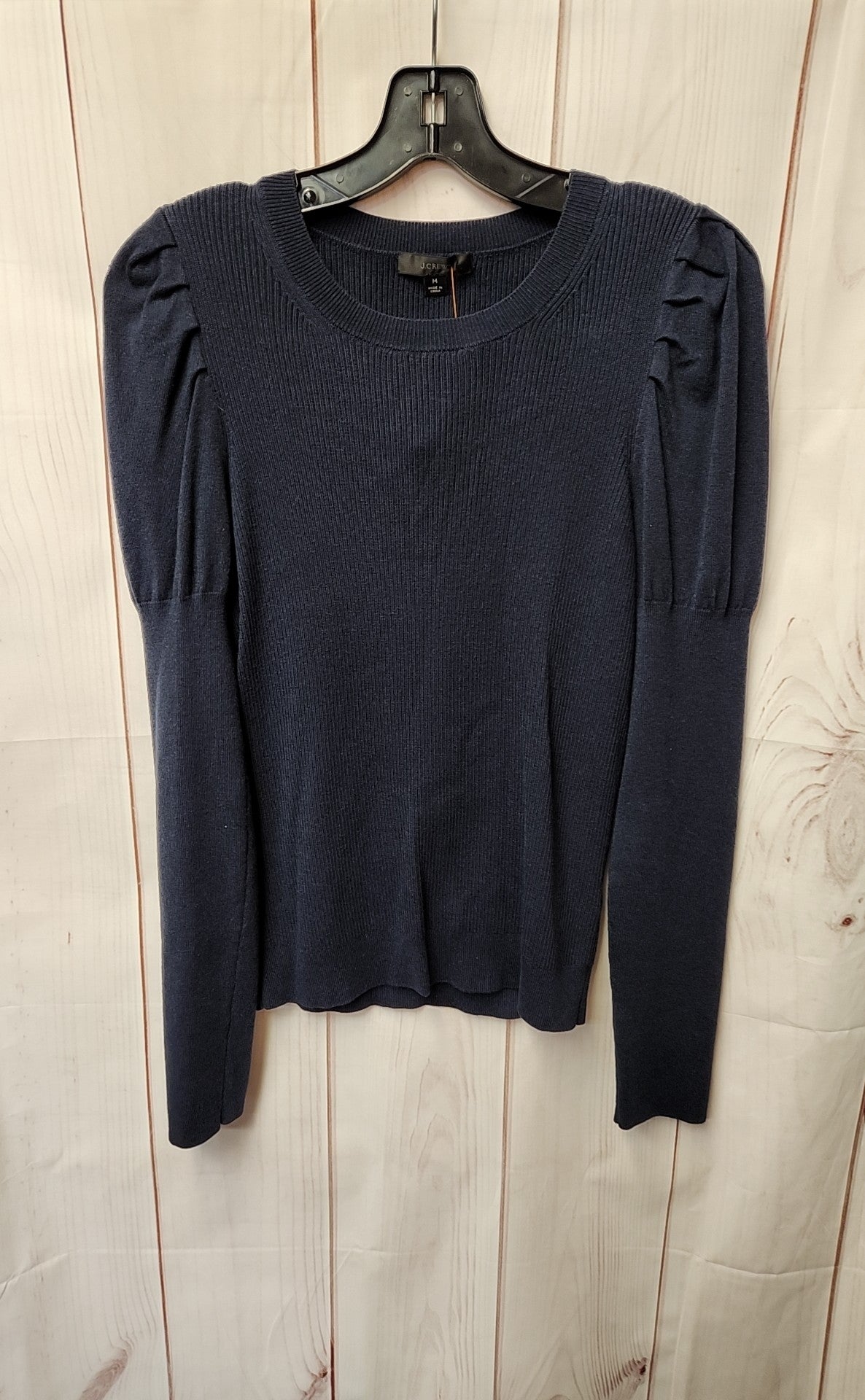 J Crew Women's Size M Navy Long Sleeve Top
