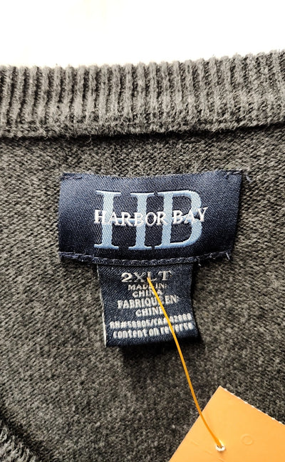 Harbor Bay Men's Size 2X Gray Vest