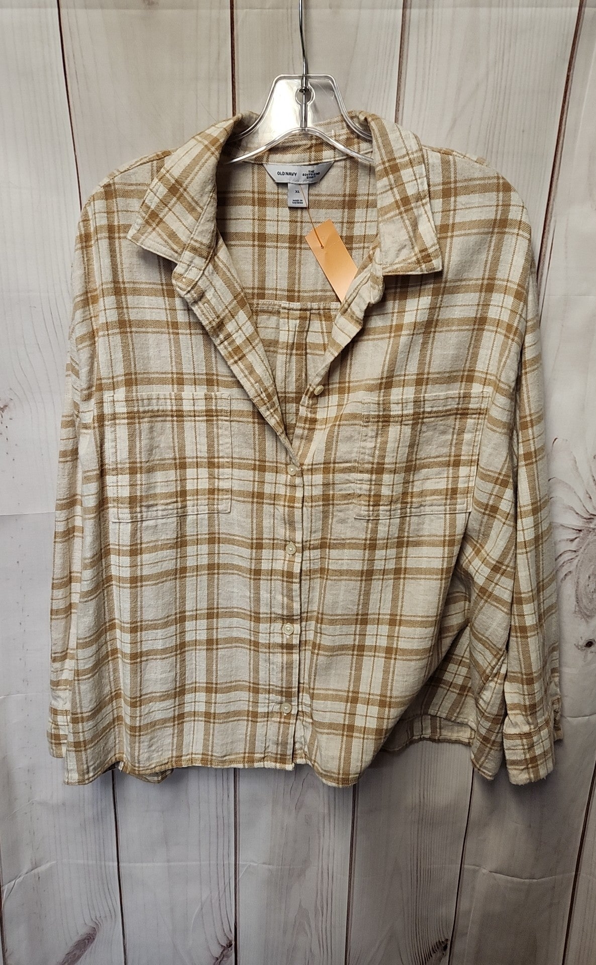 Old Navy Women's Size XL Beige Long Sleeve Top