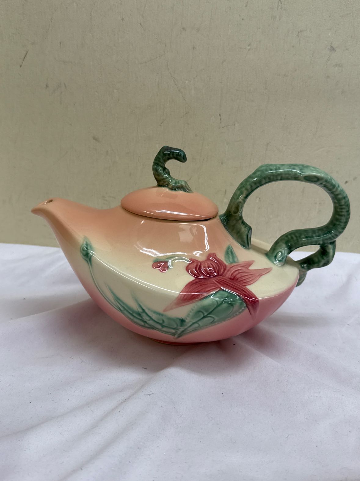 3PCS VTG Hull Pottery Woodland Aladdin-style Tea Pot W26 Cream W27 and Sugar W28