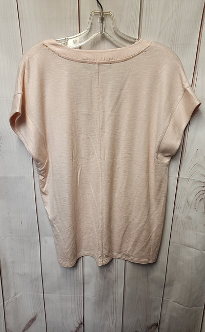 NWT White House Black Market Women's Size M Pink Short Sleeve Top