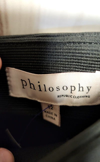 Philosophy Women's Size 12 Black Skirt