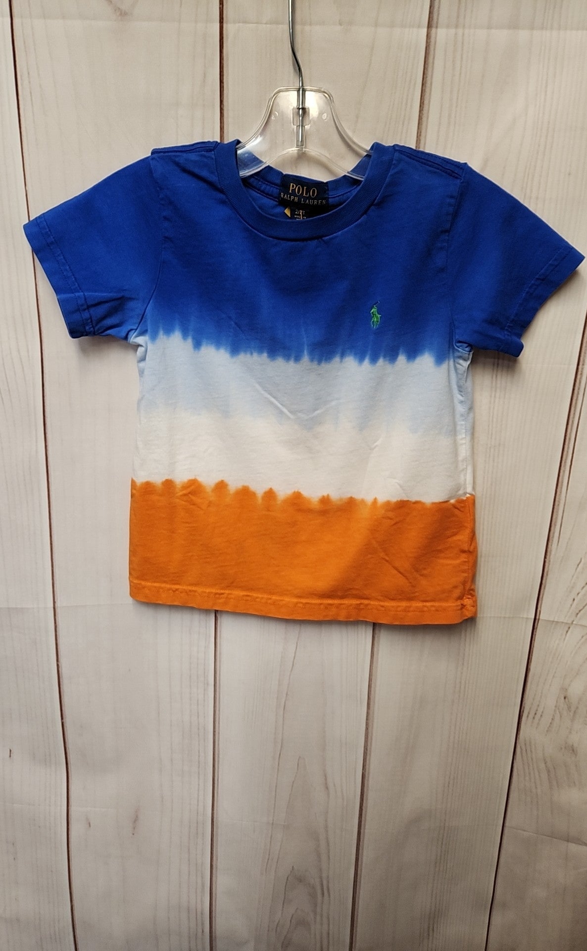Polo by Ralph Lauren Boy's Size 2 Blue & Orange Shirt