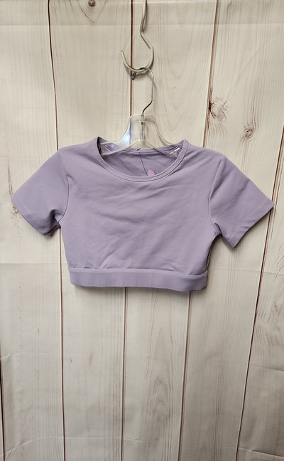 NVGTN Women's Size S Lavender Open Back Sports Bra Crop Tee