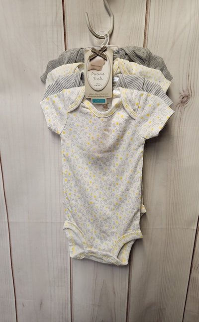 NWT Carters Boy's Size 3 Months White, Yellow & Gray 4 Pcs Bodysuit Set