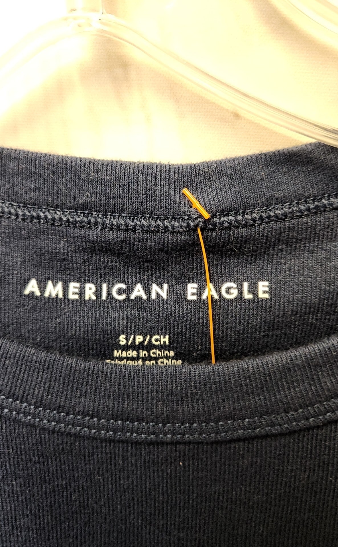 American Eagle Women's Size S Navy Short Sleeve Top