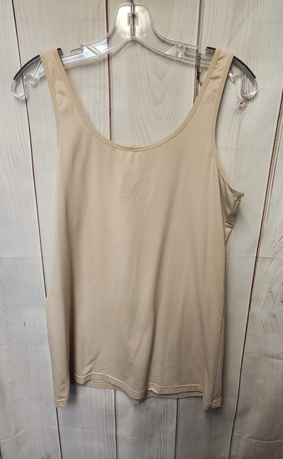 Serra Women's Size XL Beige Sleeveless Top