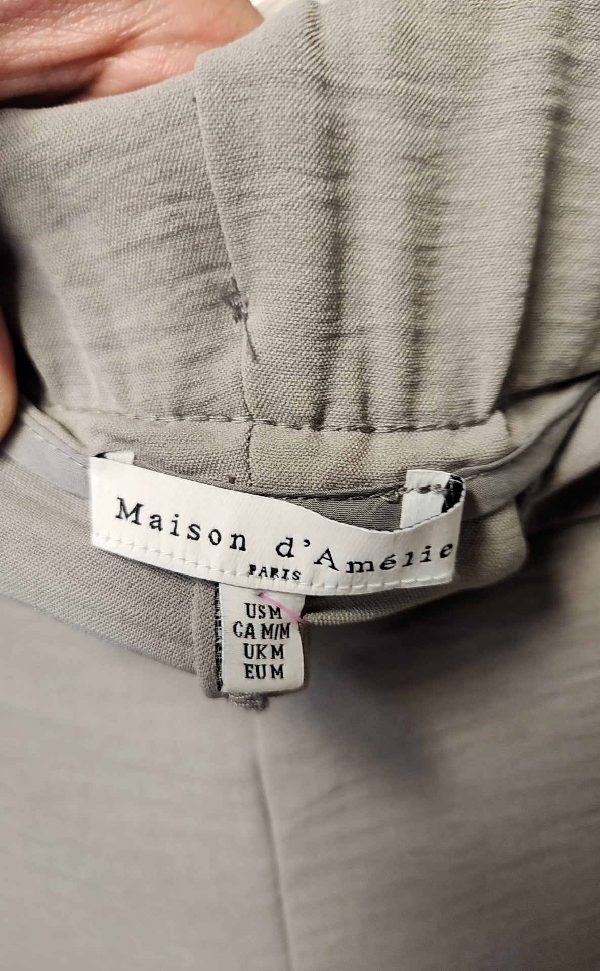 Maison d'Amelie Women's Size M Gray Pants