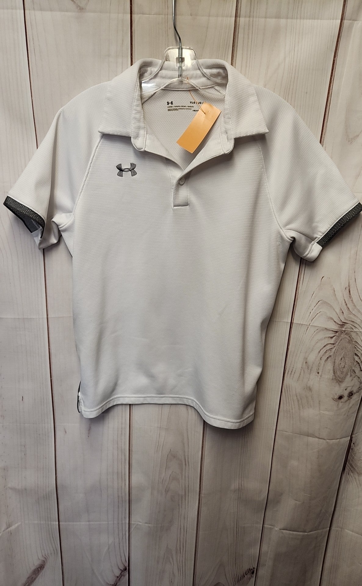 Under Armour Boy's Size 14/16 White Shirt