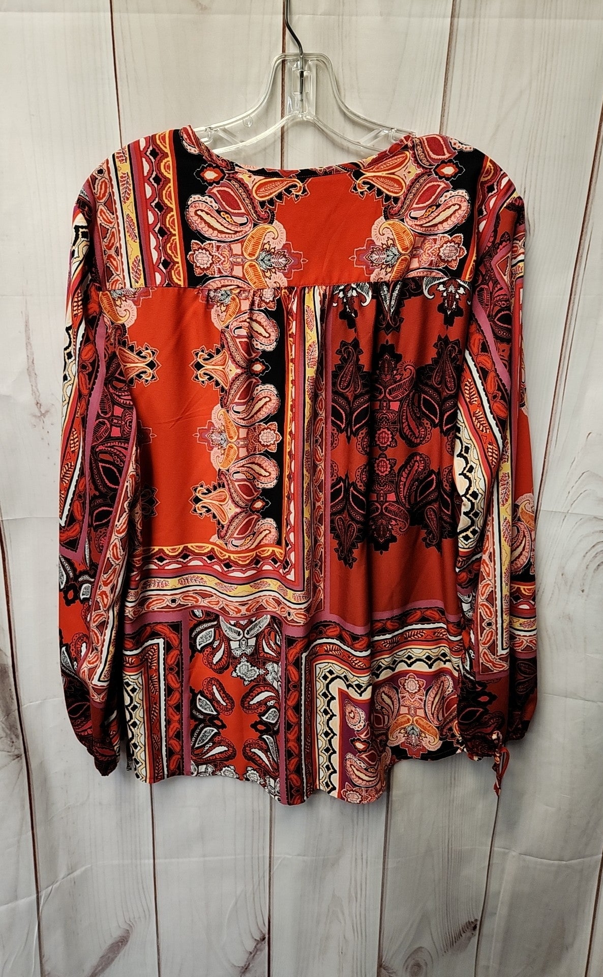 NWT Chico's Women's Size 2 = US L Red Long Sleeve Top