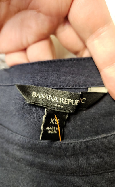 Banana Republic Women's Size XS Navy Short Sleeve Top