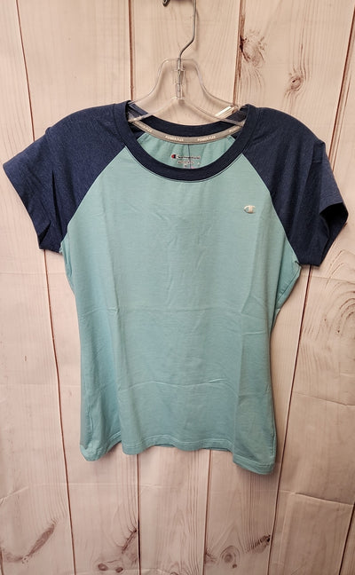 Champion Women's Size M Blue Short Sleeve Top