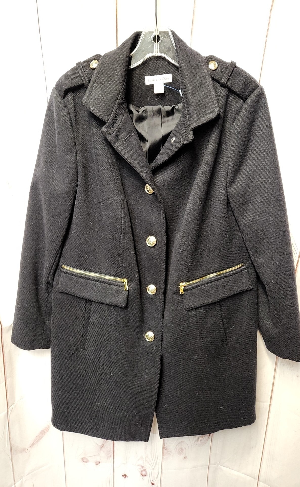 Coldwater Creek Women's Size XL Black Coat