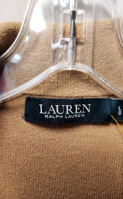 Lauren by Ralph Lauren Women's Size L Tan Cardigan