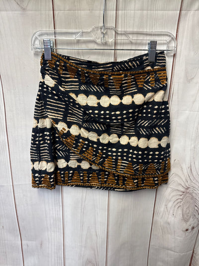 Free People Women's Size 0 Black & Brown Skirt