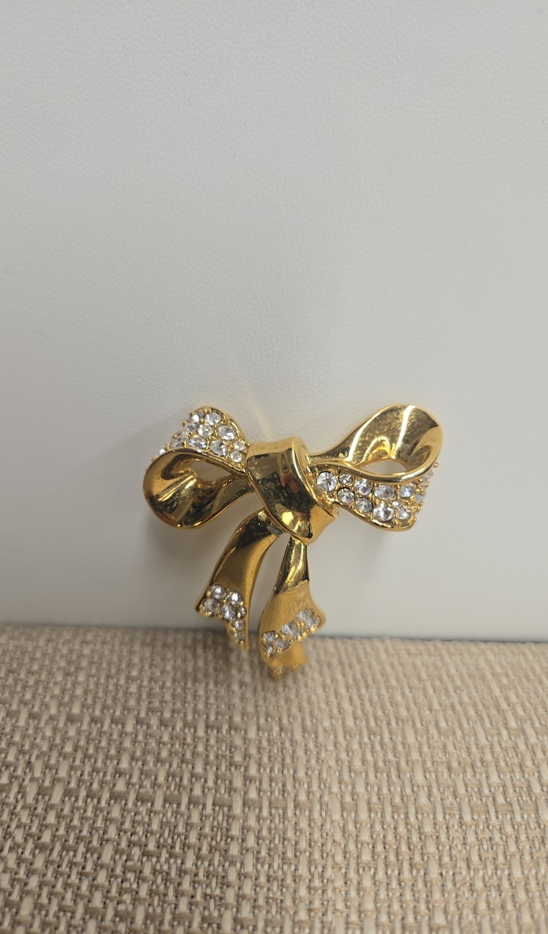 Monet Gold Bow Brooch Pin