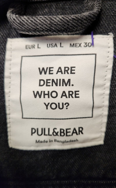 Pull & Bear Women's Size L Black Denim Jacket