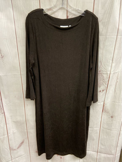 NWT Chico's Women's Size 3 = US XL Brown Dress