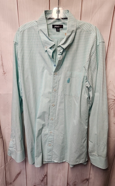 johnnie-O Men's Size XXL Light Blue Shirt